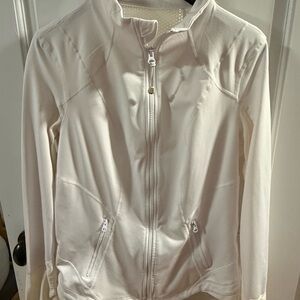 Zella Women's Cream Zip-Up Utility Jacket